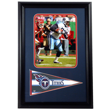 Alge Crumpler "White Jersey" Photograph with Team Pennant in a 11" x 14" Deluxe Frame