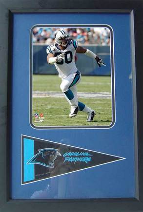 Julius Peppers "White Jersey" Photograph with Team Pennant in a 12" x 18" Deluxe Frame