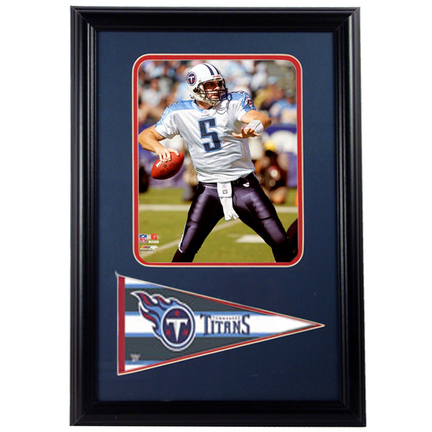 Kerry Collins Photograph with Team Pennant in a 11" x 14" Deluxe Frame