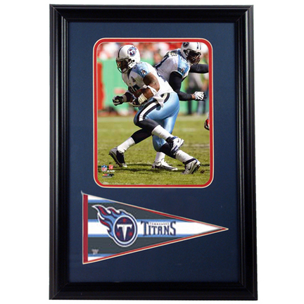 LenDale White "White Jersey" Photograph with Team Pennant in a 12" x 18" Deluxe Frame