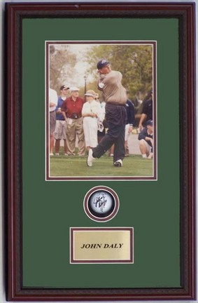 John Daly 8" x 10" Photograph with Autographed Golf Ball in a Deluxe Shadow Box