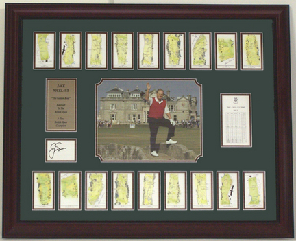 Jack Nicklaus Autographed "Farewell to the British Open" Deluxe Framed Photo Collage