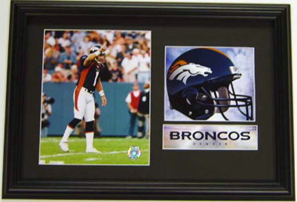 Jason Elam Deluxe Framed Dual 8" x 10" Photographs