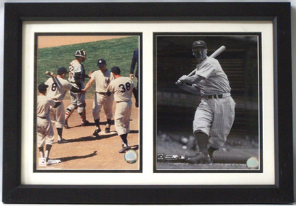 Roger Maris and Lou Gehrig Yankees Legends Deluxe Framed Dual 8" x 10" Photographs