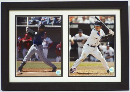 Carlos Beltran and Kazuo Matsui Deluxe Framed Dual 8" x 10" Photographs