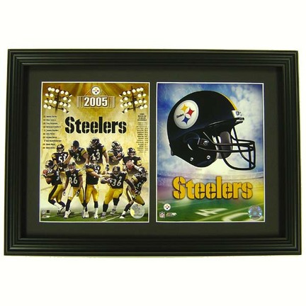 Pittsburgh Steelers 2005 Deluxe Framed Dual 8" x 10" Photographs