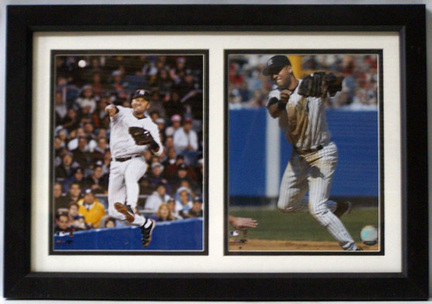 Derek Jeter New York Yankees Deluxe Framed Dual 8" x 10" Photographs