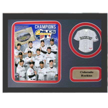 2007 Colorado Rockies Photograph with Team Jersey Patch in a 12" x 18" Deluxe Frame