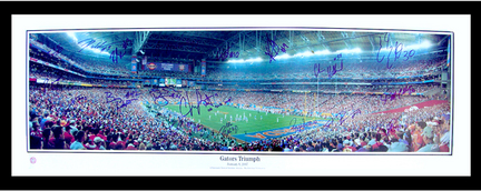 Florida Gators Autographed 44" x 20" Panoramic Deluxe Framed Photograph