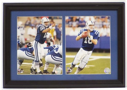 Peyton Manning Deluxe Framed Dual 8" x 10" Photographs