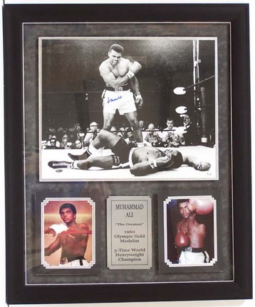 Muhammad Ali Framed Photo Collage with Autographed "The Greatest" 16" x 20" Photograph