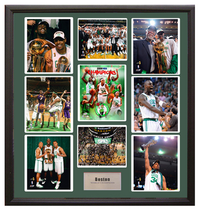 Boston Celtics Photo Collage in a 36" x 44" Deluxe Frame