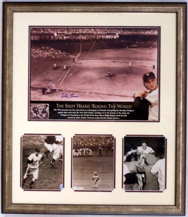 Bobby Thomson "Shot Heard Around the World" Autographed Photograph Collage in a 27" x 31" Deluxe Fra