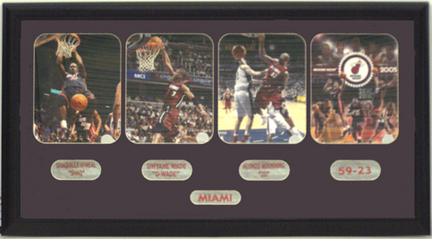 Miami Heat Photo Collage in a 19" x 38.5" Deluxe Photograph Frame