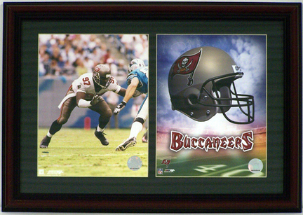 Simeon Rice Tampa Bay Buccaneers Deluxe Framed Dual 8" x 10" Photographs