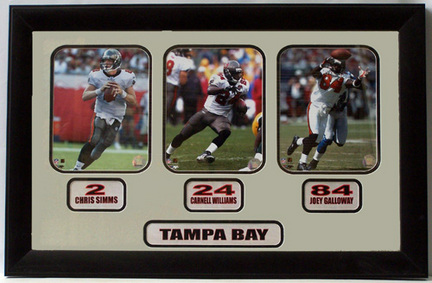 Tampa Bay Buccaneers Photo Collage in a 20.5" x 31.5" Deluxe Frame