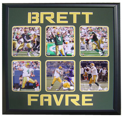 Brett Favre Photo Collage in a 36" x 44" Deluxe Frame