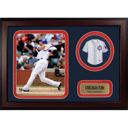 Mark DeRosa Photograph with Team Jersey Patch in a 12" x 18" Deluxe Frame