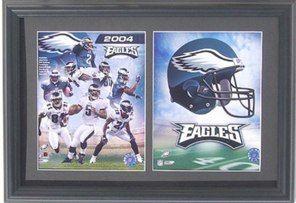 Philadelphia Eagles 2004 Deluxe Framed Dual 8" x 10" Photographs