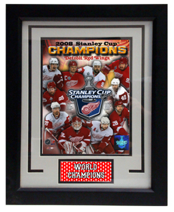 Detroit Red Wings "World Champions" Photograph in a 11" x 14" Deluxe Frame
