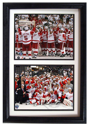 Detroit Red Wings "Celebration" Deluxe Framed Dual 8" x 10" Photographs