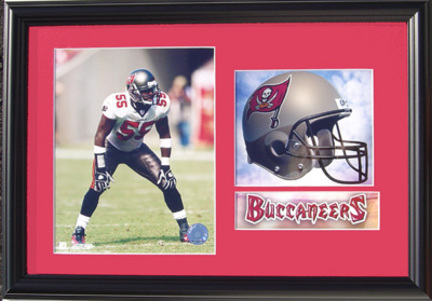 Derrick Brooks Deluxe Framed Dual 8" x 10" Photographs