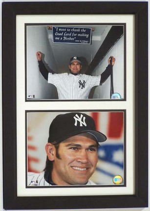 Johnny Damon New York Yankees Deluxe Framed Dual 8" x 10" Photographs