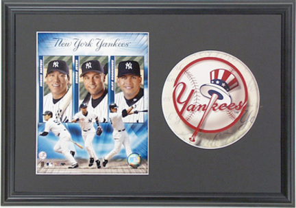 New York Yankees "Big 3" Deluxe Framed Dual 8" x 10" Photographs