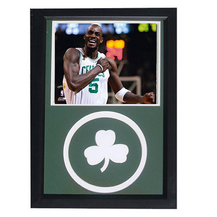 Kevin Garnett Photograph with Custom Logo Cutout in a 12" x 18" Deluxe Frame