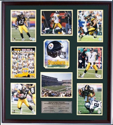 Pittsburgh Steelers Photo Collage in a 34.5" x 39" Deluxe Frame