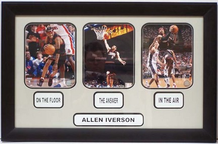 Allen Iverson Autographed 8" x 10" Framed Photo Collage