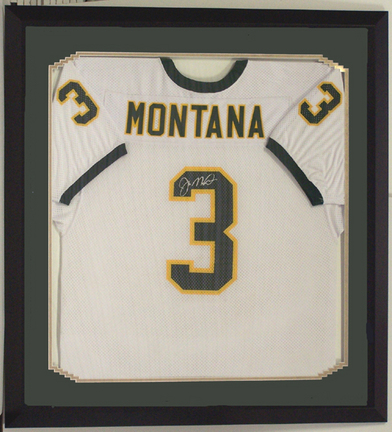 Joe Montana Framed Autographed Notre Dame Fighting Irish Football Jersey