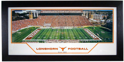 Texas Longhorns Panoramic Photograph in a 20.5" x 38.5" Deluxe Frame 