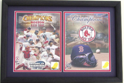 Boston Red Sox 2004 World Series Champions Deluxe Framed Dual 8" x 10" Photographs