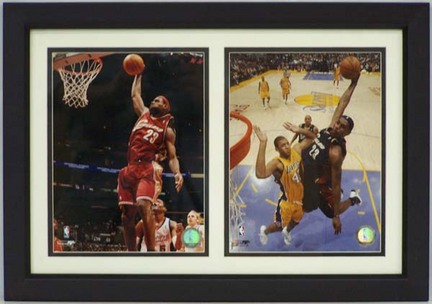 LeBron James Cleveland Cavaliers Deluxe Framed Dual 8" x 10" Photographs