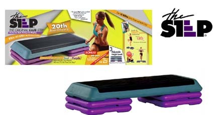 The Step&reg; "Original Health Club" Teal and Purple Aerobic Step System