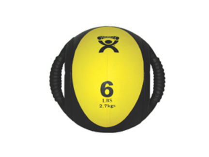 Cando Dual-Handle 6 lb. Medicine Ball - Yellow