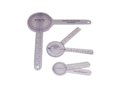 Baseline 360 Degree 8" Clear Plastic Goniometer