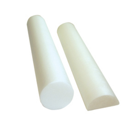 Cando White Open Cell 4" x 48" Round Foam Roller