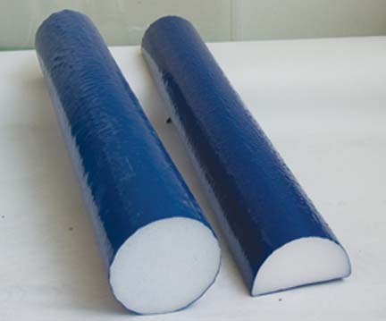 Cando Blue TufCoat Open Cell Extra Firm 4" x 36" Washable Foam Roller - Round