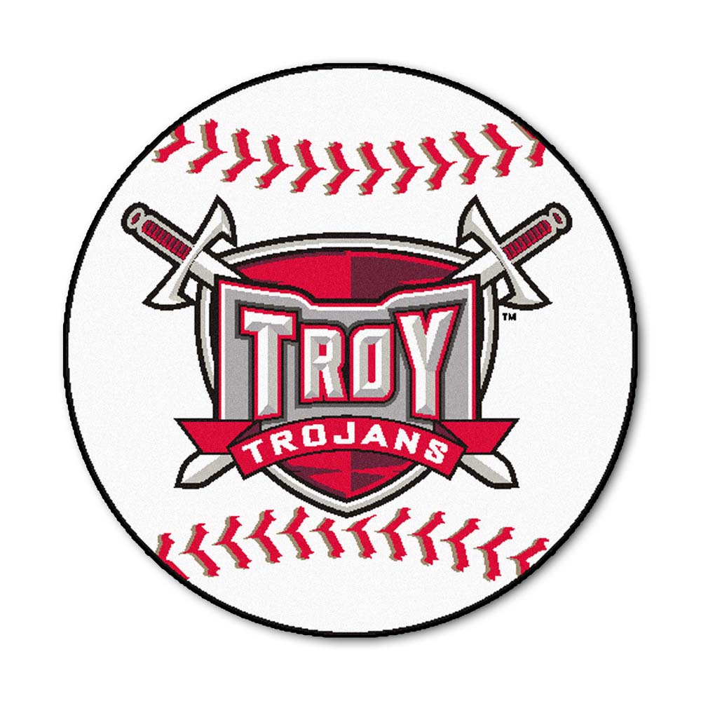 27" Round Troy State Trojans Baseball Mat