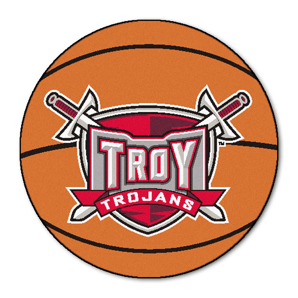 27" Round Troy State Trojans Basketball Mat