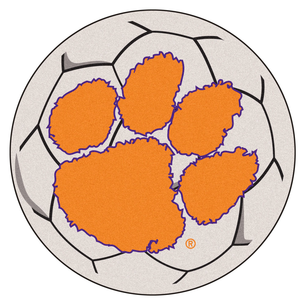 27" Round Clemson Tigers Soccer Mat