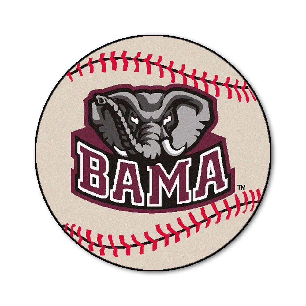 27" Round Alabama Crimson Tide Baseball Mat