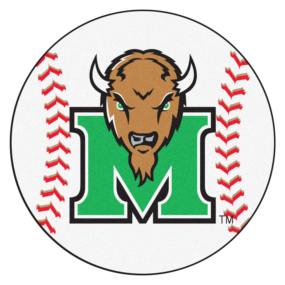 27" Round Marshall Thundering Herd Baseball Mat