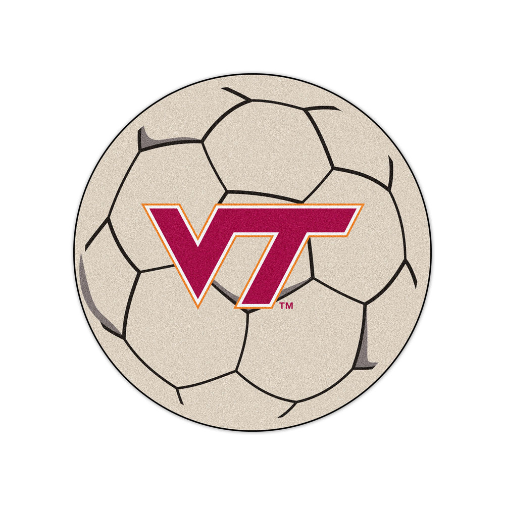 27" Round Virginia Tech Hokies Soccer Mat
