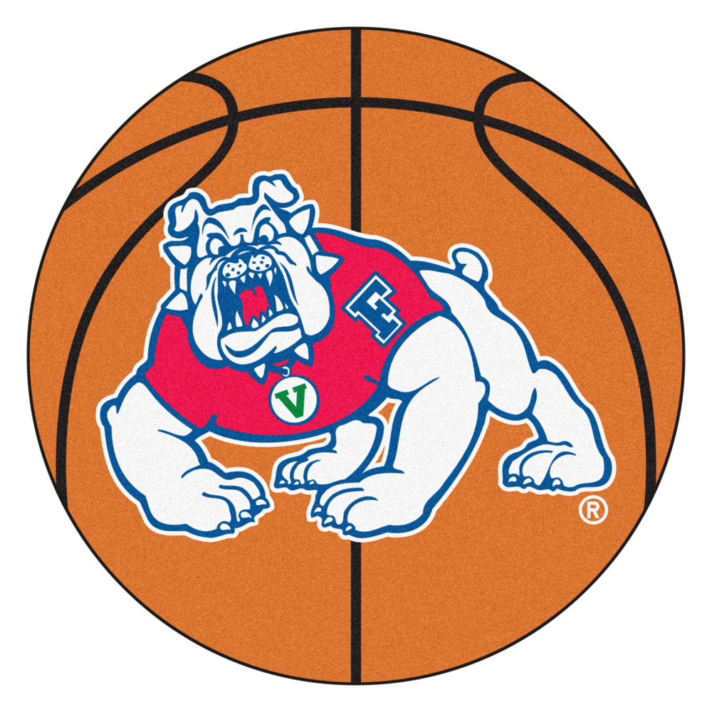 27" Round Fresno State Bulldogs Basketball Mat