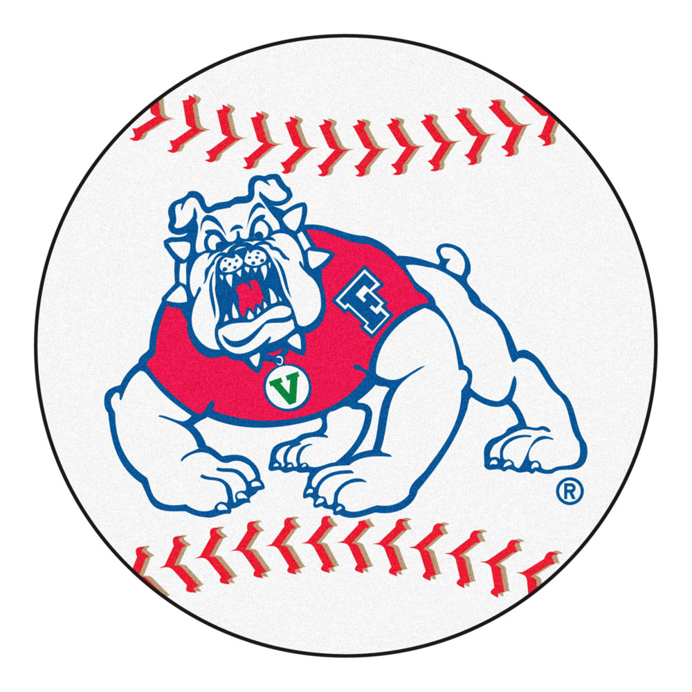 27" Round Fresno State Bulldogs Baseball Mat