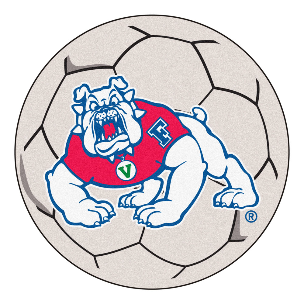 27" Round Fresno State Bulldogs Soccer Mat