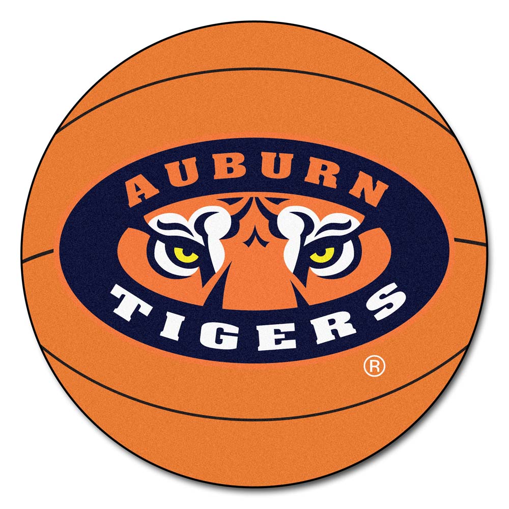 27" Round Auburn Tigers Basketball Mat